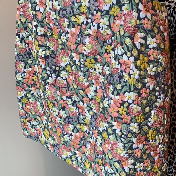 Loft Colorful Floral textured Skirt - Picture 3 of 6